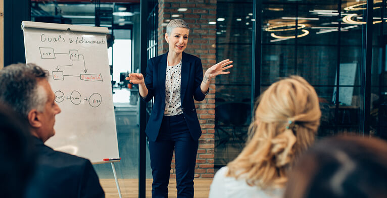 Executive search agency: executive discussing